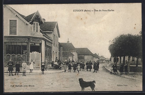 Cpa lusigny rue - cpa,