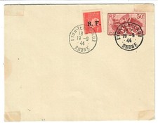 LIBERATION LYON, enveloppe entier postal Marseillaise, traces recto&verso