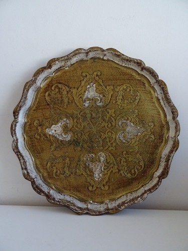 Ancien grand plateau rond - , en