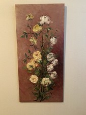TABLEAU HUILE SUR BOIS SIGNÉ  (1)