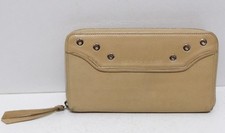 LONGCHAMP, Portefeuille compagnon "Kate Moss", en cuir beige clair