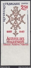 TIMBRE FRANCE CROIX HUGUENOTE N° 2380 NON DENTELE NEUF ** GOMME SANS CHARNIERE