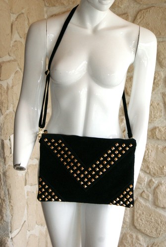 Sac main noir avec - à,