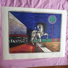 PRIKING Franz LE CHEVAL Lithographie Signée  Et Numérotée 81 Cm X 63 Cm