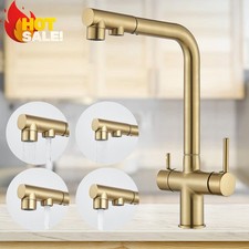 Robinet de cuisine 3 voies Or