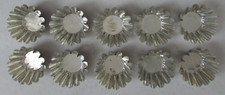 Lot de 10 moules à gâteaux, tartelettes, muffins en métal blanc Hauteur 3,8 cm