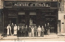 Carte Photo - TROYES - Peinture Vitrerie - Ancienne Maison Aubert - H. Portail