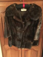 Himeloch's vintage mink fur short coat 3/4 sleeve made in Detroit michigan