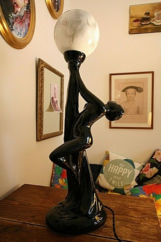 Statue montee lampe copie - statue,