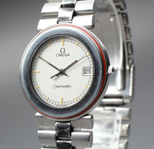 Montre Homme Omega Seamaster 1430 Quartz 32mm Cadran Blanc Date Vintage - Suisse