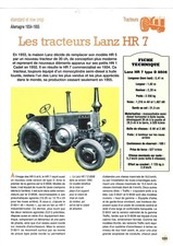 TRACTEUR LANZ HR 7 Tracteur le