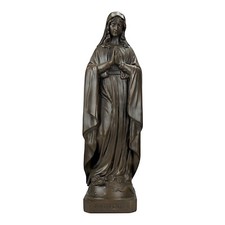 Statue de la Bienheureuse Vierge Marie - Sculpture religieuse en bronze vérit...