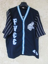 Maillot chemise baseball vintage FVCC n°40 porté STOECKLIN shirt 42