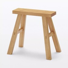 MUJI Rubber Wood Bench Stool