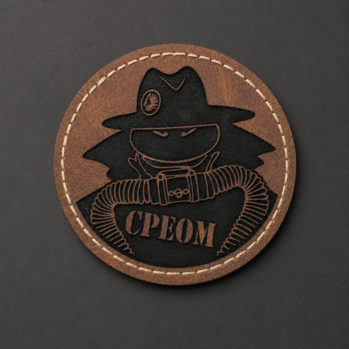 Patch cuir cpeom - Ø, 2,5"