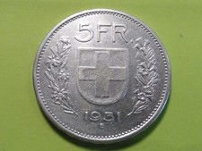 MONNAIE  SUISSE  5 FRS  ARGENT