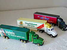 LOT DE 3 CAMIONS SEMI-REMORQUES PUBLICITAIRES   ÉCHELLE HO   N°99