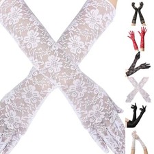 Gants femme ��l��gants manches longues en dentelle et maille glamour mode mari��
