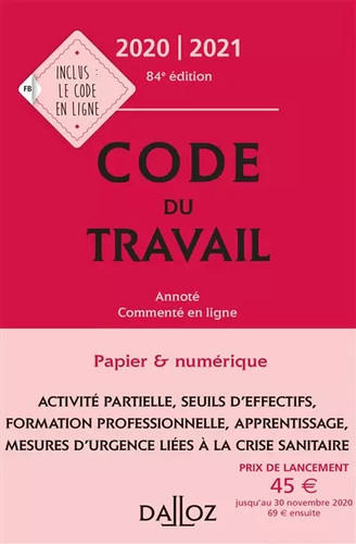 Code travail 2020 2021 - code, 2020-2021