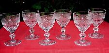 SAINT LOUIS TRIANON 6 WATER GLASSES WEINGLÄSER VERRE A EAU CRISTAL TAILLÉ 19EME