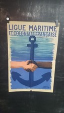 AFFICHE  PAUL COLIN LIGUE MARITIME ET COLONIALE  60X40CM