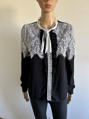 Blouse noire blanche ivivi - blanche,