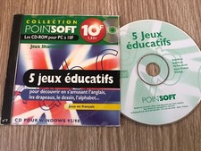 5 JEUX ÉDUCATIFS DESSIN ANGLAIS DRAPEAUX BABYWORD BANYDRAW PC CD ROM FRANÇAIS