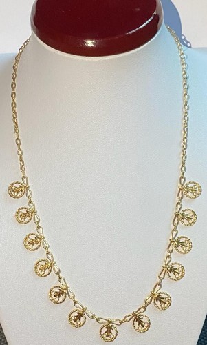 Collier collerette jaune - collier, or