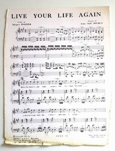 Partition vintage sheet - , music