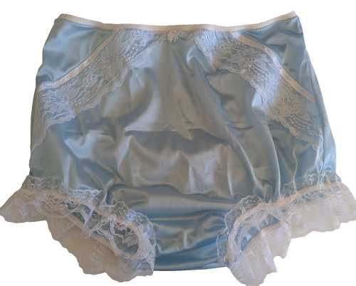 Sky blue nylon tricot - blue,