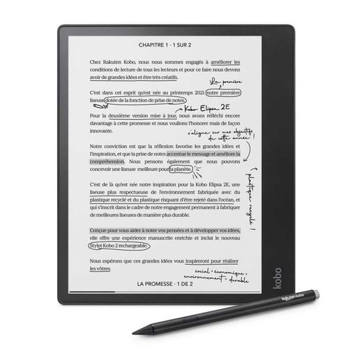 Liseuse ebook kobo elipsa - ebook, 2e
