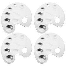  Palette de peinture en métal 4 pièces : ensemble de plateaux de mélange