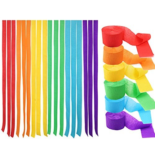 Packs rainbow crepe paper - 6,