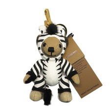 Breloque ours BURBERRY Thomas en zèbre 8028547 couleur archive beige mode coton
