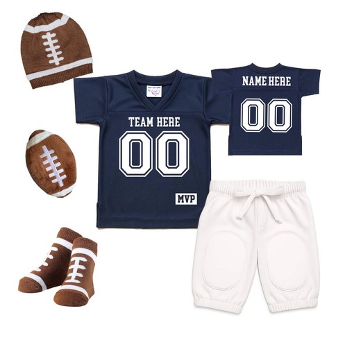 Custom baby football navy - custom,