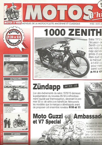 Motos hier zundapp - d'hier, /