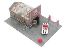 Garage extérieur en bois kit modèle diorama affichage de voitures échelle...