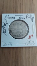 Pièce de 2  Francs argent -  Louis Philippe        1838 W