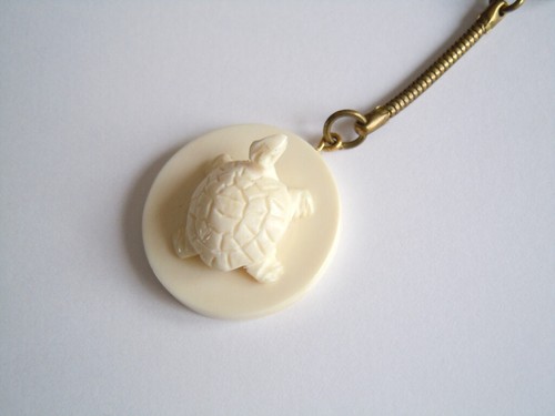 Porte clés pendentif tortue - pendentif,