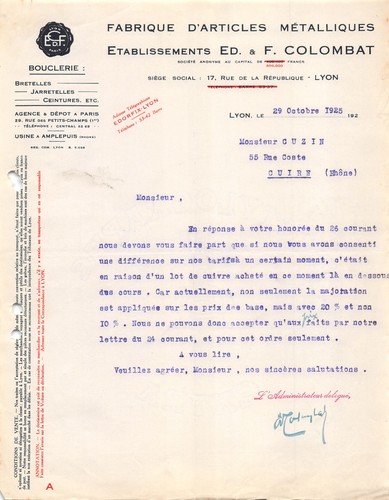 Facture 1925 ets f - ,