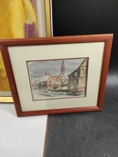 Reproduction Aquarelle, Vue d'Andlau, Alsace