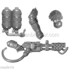 GISC33 BRAS LANCE FLAMME MILITARUM TEMPESTUS SCIONS WARHAMMER BITZ WK40 43-44..