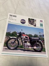 Triumph 650 Bonneville T120 1969 carte moto de collection Atlas UK