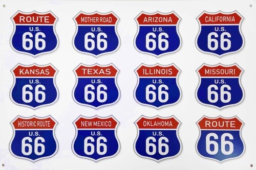Plaque decorative route - decorative,