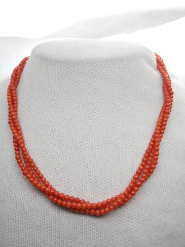 Collier torchon corail - collier, en