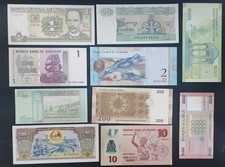Billets du monde lot de 10