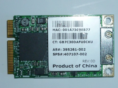 Carte wlan sans fil compaq - sans, hp