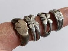 Lot bagues artisanales poilus