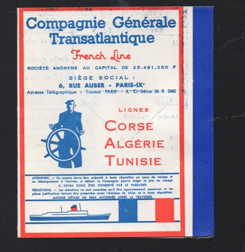 Titre transport - (paquebots), de