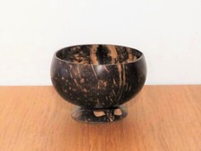 🌼 Bol de Rangement/ de Décoration Rond en Noix de Coco Marron- Neuf